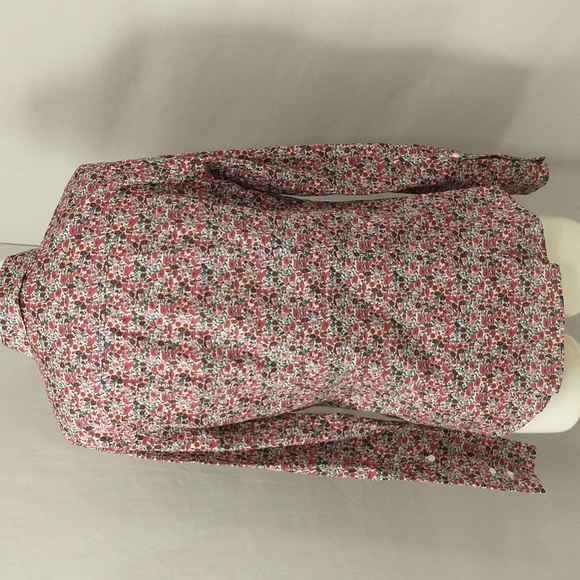 Liberty Print Blouse Cotton Floral Button Down Shirt Classic English Quality - Picture 5 of 9